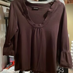 LANE BRYANT BROWN BLOUSE